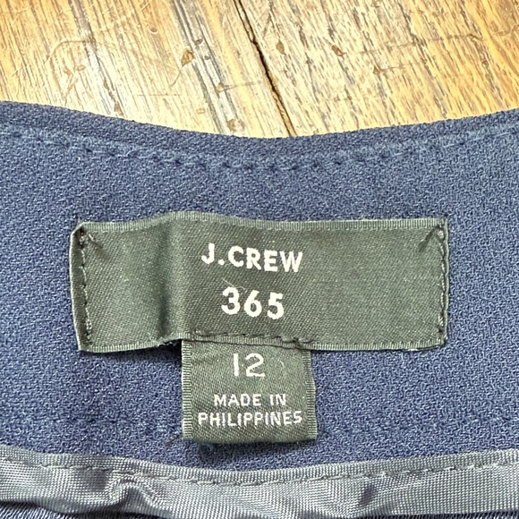 B25 J. Crew 365 12 Women Elegant Navy Ankle Pants Office Formal Prep Business - Picture 2 of 4